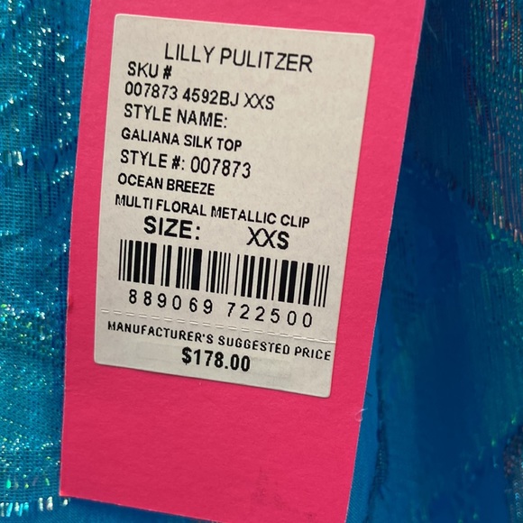 Lilly Pulitzer Galiana Silk Top NWT$178 - Picture 8 of 8